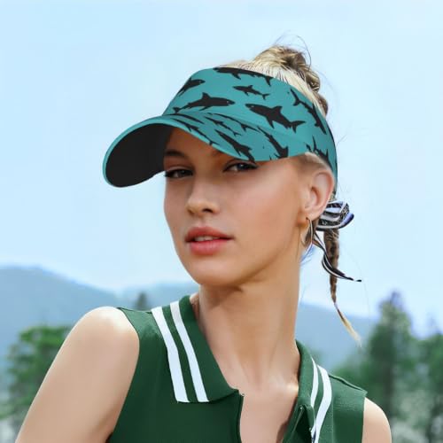 Leopard Print Sun Visor Hat Adjustable Sports Beach Cap for Men Women - color: 23