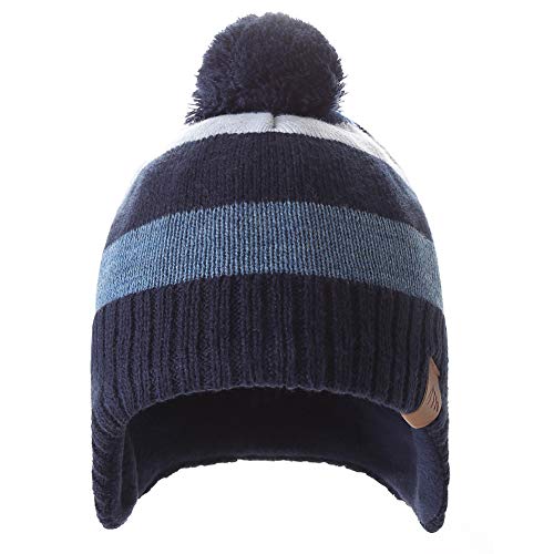 Moon Kitty Baby Boys Hats Toddler Beanies for Boys Winter Fleece Winter Hat Boys - color: Blue Stripe, size: 6-12 Months