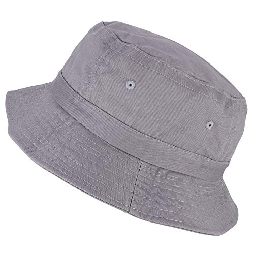 Armycrew Pigment Dyed Washed 100% Cotton Unisex Bucket Hat - color: Charcoal
