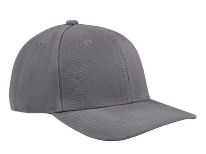 TK Flex Blank Hats, Adjustable Plain Hats, Casual Women's and Men's Hats, Baseball Caps for Patches and Embroidery, 12 Pack - color: Dark Grey