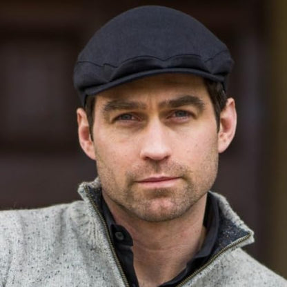 Mucros Weavers Summer Light Linen Cap - color: Black, size: Small