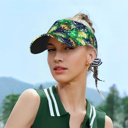 Adjustable Lightweight Open Top Sports Sun Visor Hat Cap for Golf Tennis - color: Soccer People Crowd Silhouette