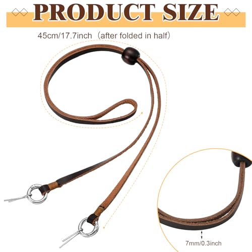 Wavwavw Leather Stampede Strings for Cowboy Hats Chin Straps