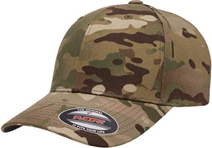 Structured Wool Baseball Cap with Stiff Peak by Nordic Training Gear - color: Multicam, size: Small-Medium