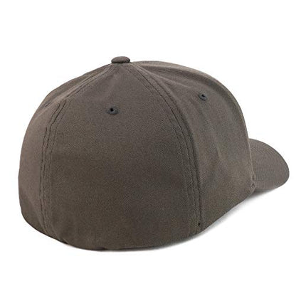 Armycrew XL-4XL Oversize Curved Bill Structured Stretch Fit Baseball Cap - color: Charcoal, size: X-Large-XX-Large