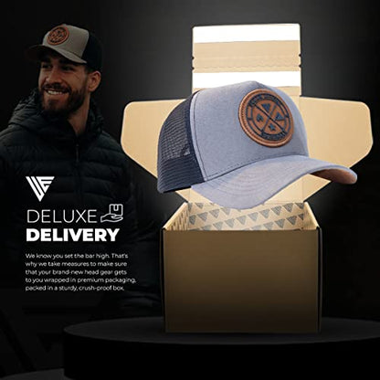 Urban Effort Trucker Hat for Men & Women, Mesh Back Baseball Cap, 5 Panel - color: Grey, style: Mesh Back