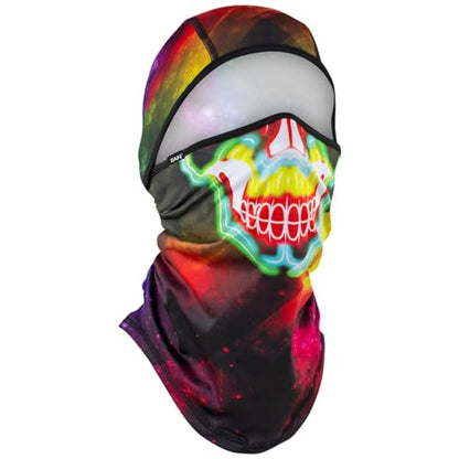 Zanheadgear WB4L114 Convertible Balaclava SportFlex Series Solid Black - color: Electric Skull