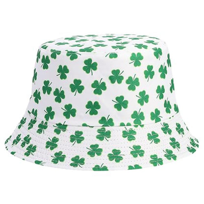 Tie Dye Bucket Hat Reversible Cotton Multicolored Fisherman Cap Packable Sun Hat - color: Green