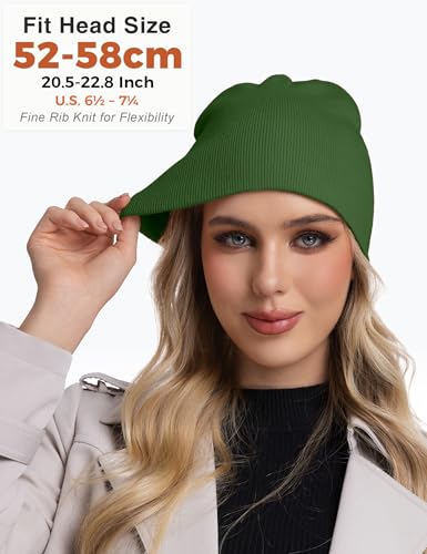 ROYBENS 100% Cotton No Cuff Beanie Hat Men Women, Fisherman Skull Cap - color: Turquoise Green
