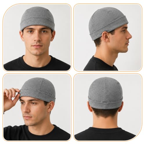 Cotton Skull Caps for Men Women Breathable Night Cap Beanie Sleep Hats