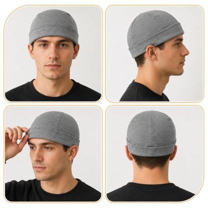 Cotton Skull Caps for Men Women Breathable Night Cap Beanie Sleep Hats