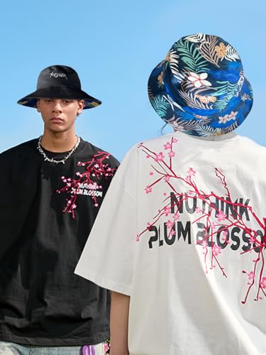 Packable Reversible Printed Bucket Hat Unisex for Men Women Beach Fisherman Cap - color: Blue
