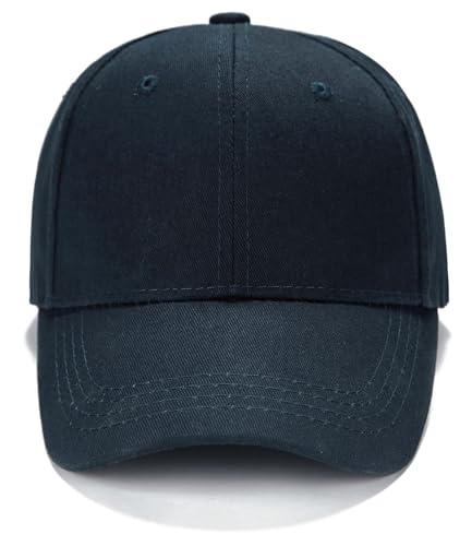 Edoneery Kids Baseball Hat, Adjustable Cotton Cap - color: Navy, style: 9-14 Years