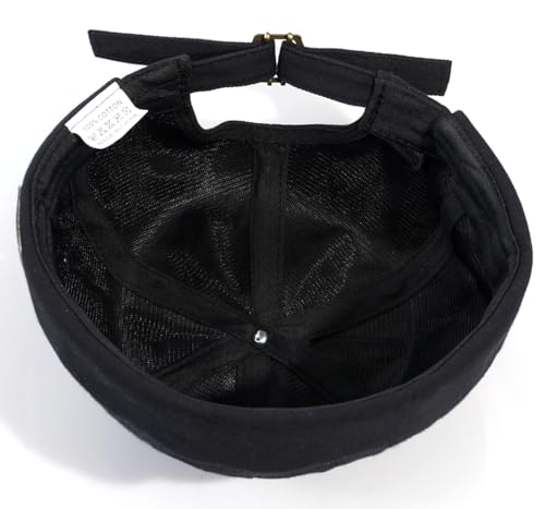 Glamorstar Dome Brimless Hats for Women Men Sailor Docker Beanie Cap Hip Hop Hats - color: Black D