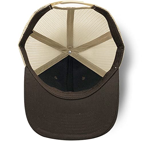 L2K Classics Plain Trucker Mesh Cap Baseball Cap - Mens Hats Trucker Hats for Men - color: Brown/Khaki