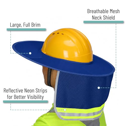 UNCO- Hard Hat Sun Shield, Blue - color: Blue, size: 1 Pack