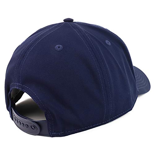 Armycrew XXL Oversize High Crown Adjustable Plain Solid Baseball Cap - color: Navy