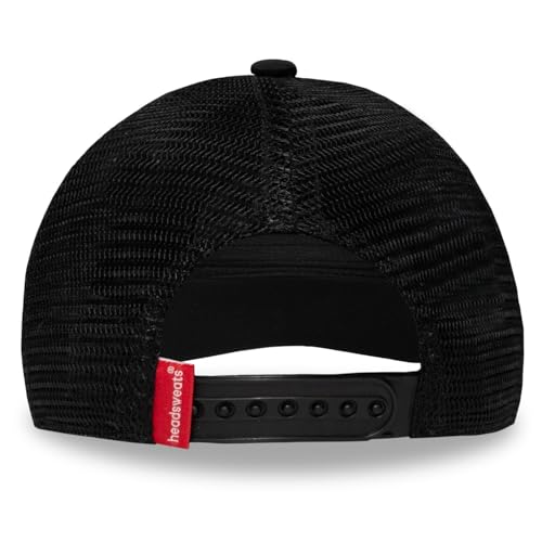 Headsweats Unisex Adult Performance Adjustable Trucker Hat for Men and Women - color: Black/Grey