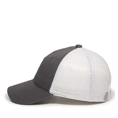 Outdoor Cap Garment Washed Meshback Cap - color: Charcoal/White