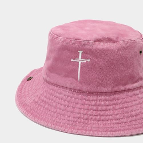 Sun Bucket Hat for Men Women Fishing Beach Safari Trendy Cotton Cowboy Cap for Golf Hiking Hunting Outdoor Boonie - color: Cross Black