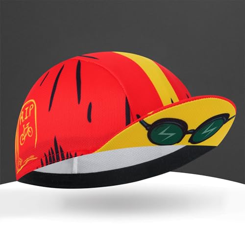 Cycling Cap for Man and Woman Cycling Hat Under Helmet-Polyester Breathable Sweat Absorbent - color: Go-17