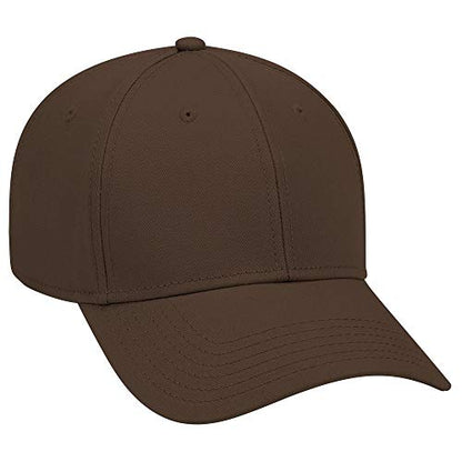OTTO 6 Panel Low Profile Superior Cotton Twill Cap - color: Dk. Brown