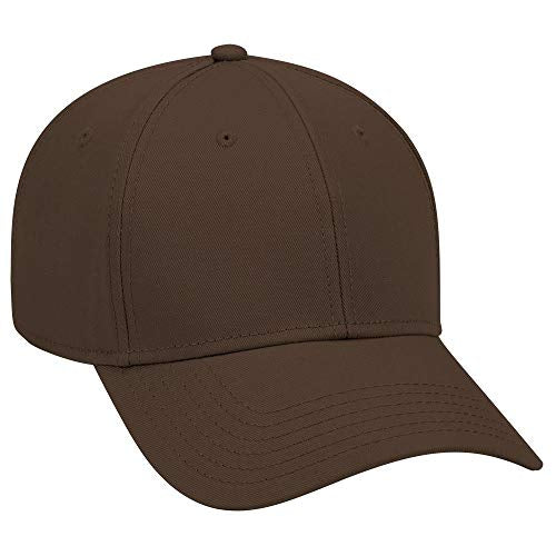OTTO 6 Panel Low Profile Superior Cotton Twill Cap - color: Dk. Brown