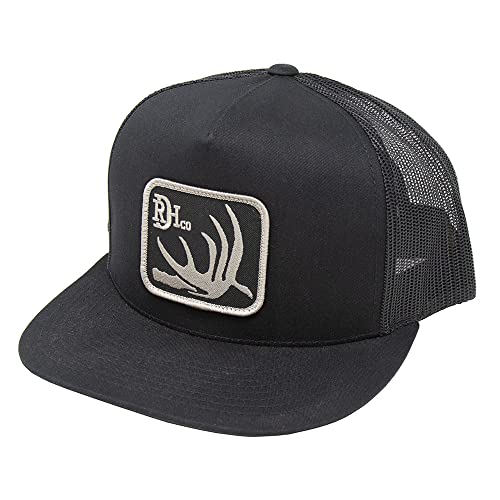 Red Dirt Hat Company Wildlife Hat | 5-Panel Western Adjustable Snapback Cap - color: Deer Shed - Black