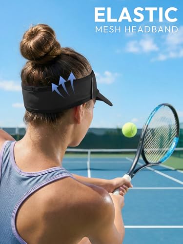 Sun Visor Hat for Women & Men UV Protection Lightweight Sports - color: Bl