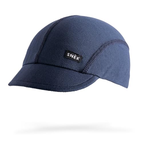 SNEK Dry Creek Summer Cycling Cap | Cooling Polartec Fabric | Breathable Bike Cap Under Helmet with UPF - color: Navy, size: Large-X-Large