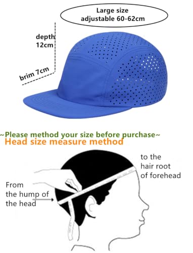 COOLSOME Five Panels Hat Basic Daily Wear Breathable Mesh Airy Quick Dry Cap - color: Laser Mesh|blue L 60-62cm