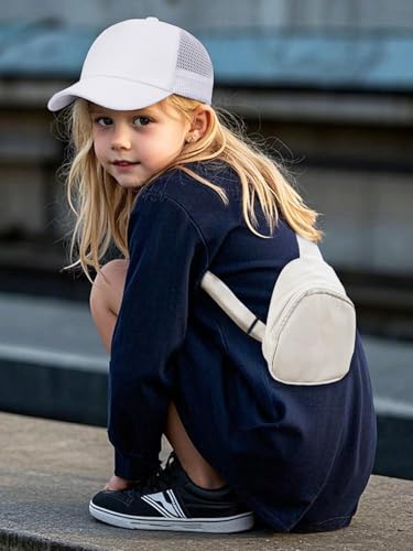 Edoneery Kids Baseball Hat, Adjustable Cotton Cap - color: Mesh-white, style: 3-8 Years