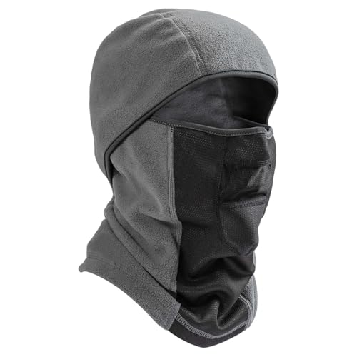 Balaclava Winter Ski Face Mask Breathable Windproof Thermal for Motorcycle Riding Cycling in Cold Weather - color: Gray, size: Medium