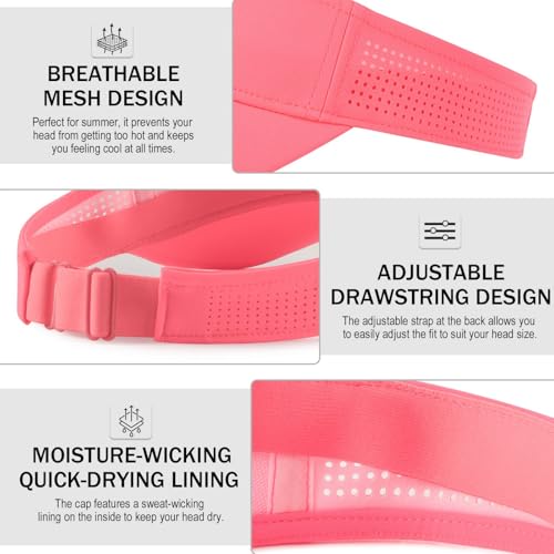 STARANCE Unisex Sun Visor Cap for Men Woman - color: Hot Pink