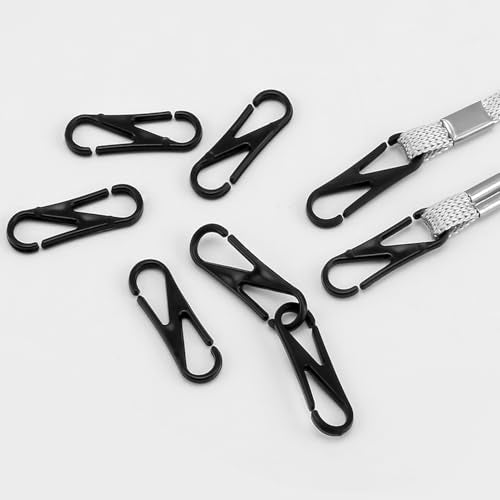 100 Pack Sun Hats Strap Clips Replacement Mask Lanyard Hooks Plastic Small Carabiner Clips Spring Snap Hook for Face Mask Holder Ear Straps Fishing Hat Boonie Hat Sun Bucket Hats Chin Strap