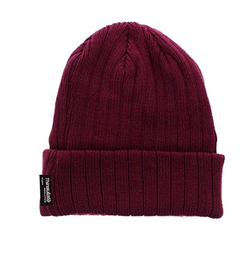 Milani Thinsulate 40 Gram Windchill Insulated Winter Cold Weather Beanie Skull Cap - color: Burgundy