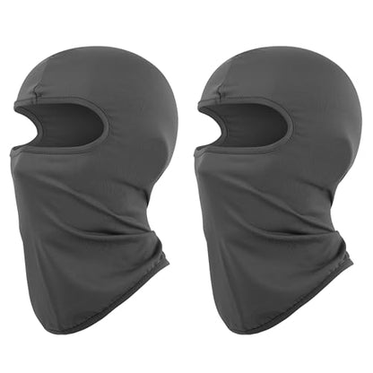 Pukavt 1-3 Pack Kids Balaclava Ski Mask for Boys and Girls - color: Dark Gray-2pk(thin )