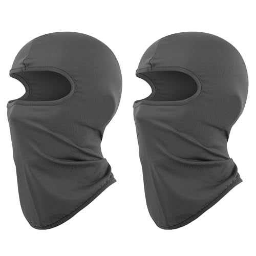 Pukavt 1-3 Pack Kids Balaclava Ski Mask for Boys and Girls - color: Dark Gray-2pk(thin )