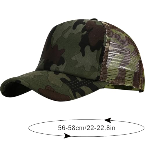 Women's Men's Fashion Baseball Cap Adjustable Strapback Hats Dad Hat Visor Sports Hat - color: Camouflage