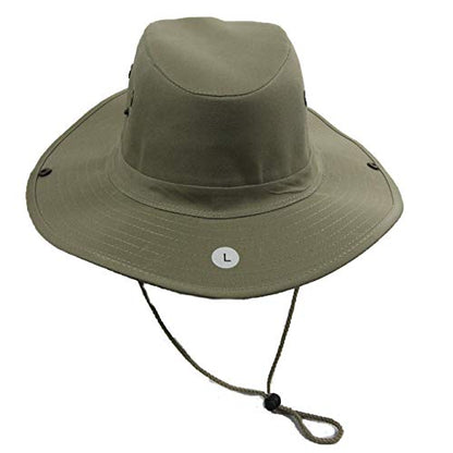 Bucket Sun Flap Hat Cap Fishing Hiking Army Military Snap Brim Neck Cover - color: Khaki, size: Small