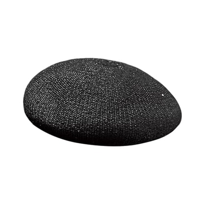 Women Lightweight Beret Floral Hollow Out Hat Breathable French Beret Beanie Hat Cap for Spring Summer - color: Black 6#