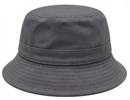 Premium Cotton Bucket Hat – Adjustable Size, Lightweight Sun Hat for Men & Women, Outdoor Summer Travel & Beach - color: Dark Gray
