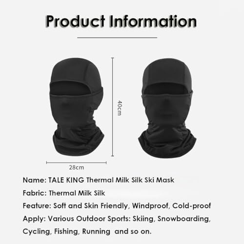 Ski Mask Balaclava Motorcycle Summer Face Mask Shiesty Mask for Men Women - color: Black Warm
