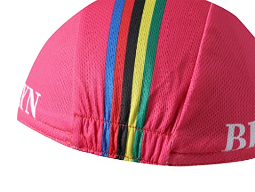 Brooklyn Cycling Cap - Retro Cycling Hat-Under Helmet - Cycling Helmet Liner Breathable&Sweat Uptake - color: Pink B
