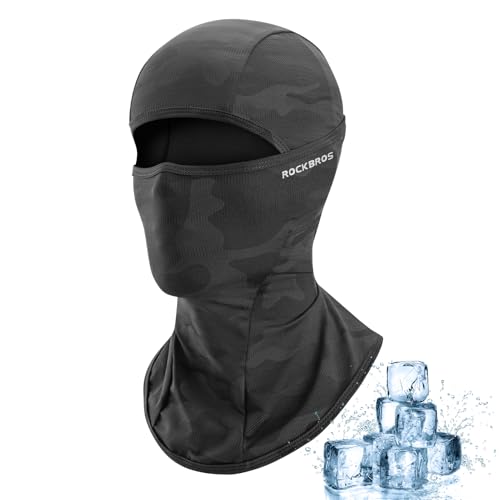 ROCKBROS Ski Mask Balaclava Cooling Face Mask UV Breathable Face Cover - color: Black