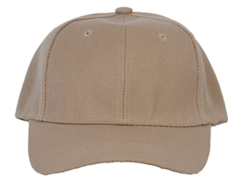TOP HEADWEAR 12-Pack Adjustable Baseball Hat - color: Beige