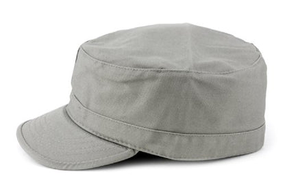 NYFASHION101 Fashionable Solid Color Unisex Fitted Army Military Cadet Cap - color: Gray, size: Large
