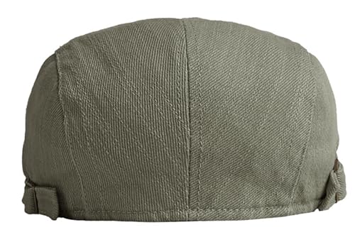 DIYDECAL Cotton Newsboy Flat Caps for Men, Womens Cabbie Driving Beret Hats - color: Green