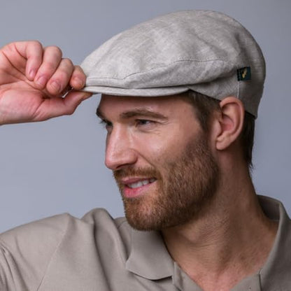 Mucros Weavers Summer Light Linen Cap - color: Natural, size: Large