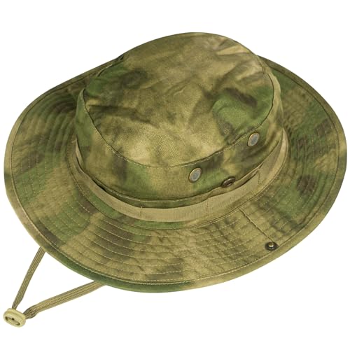 Sun Hats for Men Women Bucket Hat UPF 50+ Boonie Hat Foldable UV Protection Hiking Beach Fishing Summer Safari - color: 1pack-green Ruin